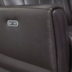 Fauteuil Inclinable Électrique Marron : Accent Contemporain avec Port USB, Mousse Haute Densité, Fini Lustré, Rembourré