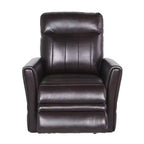 Fauteuil Inclinable Électrique Marron : Accent Contemporain avec Port USB, Mousse Haute Densité, Fini Lustré, Rembourré
