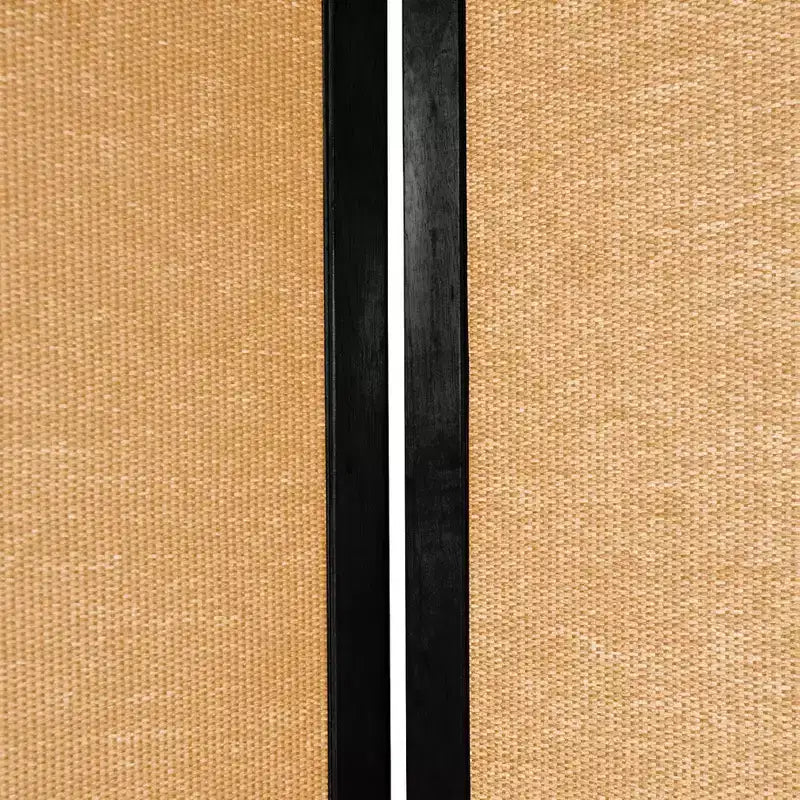 Paravent shoji pliant en jute de 1,8 m de hauteur, noir (4 panneaux) – Cloison d'intimité
