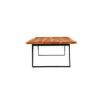 Table basse en bois massif à bords bruts Naturel - 41 cm H x 114 cm L x 79 cm P