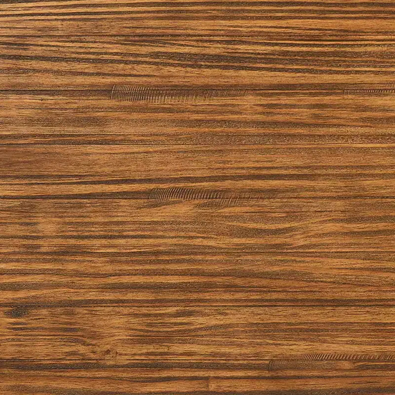 Table basse en bois massif et métal : cadre noir robuste, conception à 2 niveaux