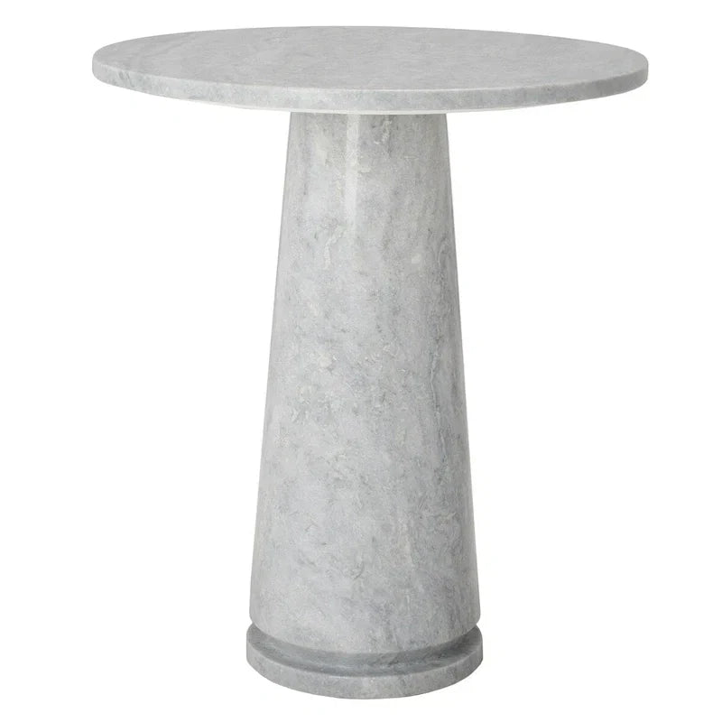Table d'appoint ronde haute en marbre SAFAVIEH Couture Ghicu - 56 cm L x 53 cm P x 61 cm H - 21Wx21Dx24H