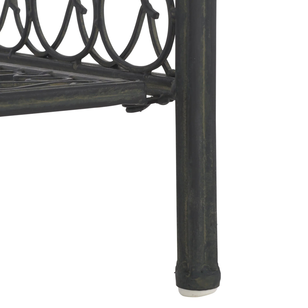 SAFAVIEH Bryn Étagère de boulanger d'extérieur victorienne en fer forgé à 4 niveaux - 63,5 cm l x 38,1 cm P x 160 cm H - 25L x 15P x 63H
