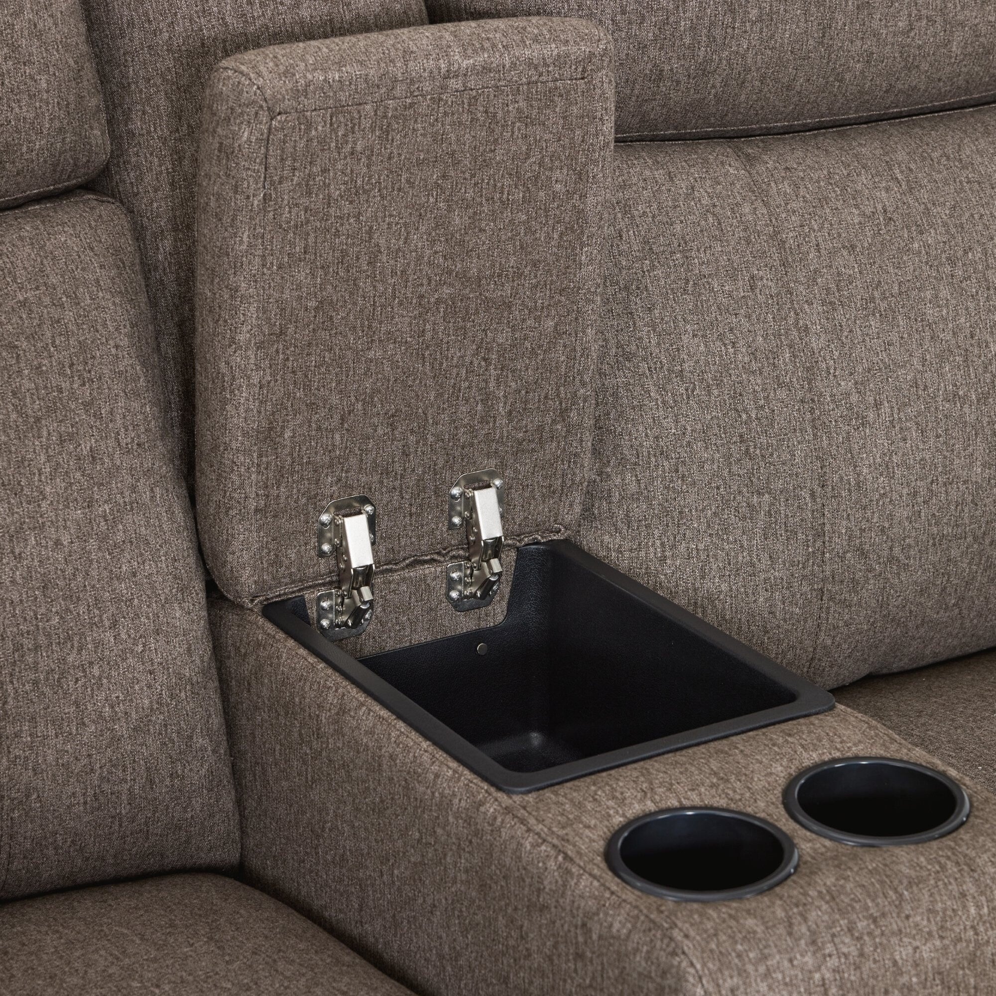 Canapé inclinable électrique MCombo 60,2 po avec massage et double chauffage, appuie-tête réglable, ports USB et Type C, tissu