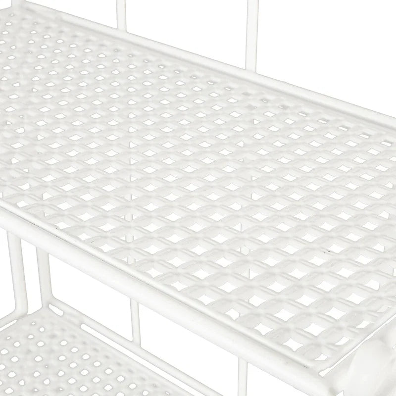 Étagère de Boulanger Pliable Haute à 5 Niveaux en Métal Décoratif pour Intérieur/Extérieur - Or ou Blanc - Roche River Decor