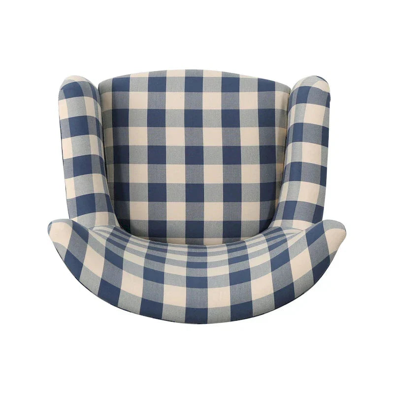 Fauteuil rembourré à dossier haut avec pieds en bois Modern Retro 30.25 pour le salon