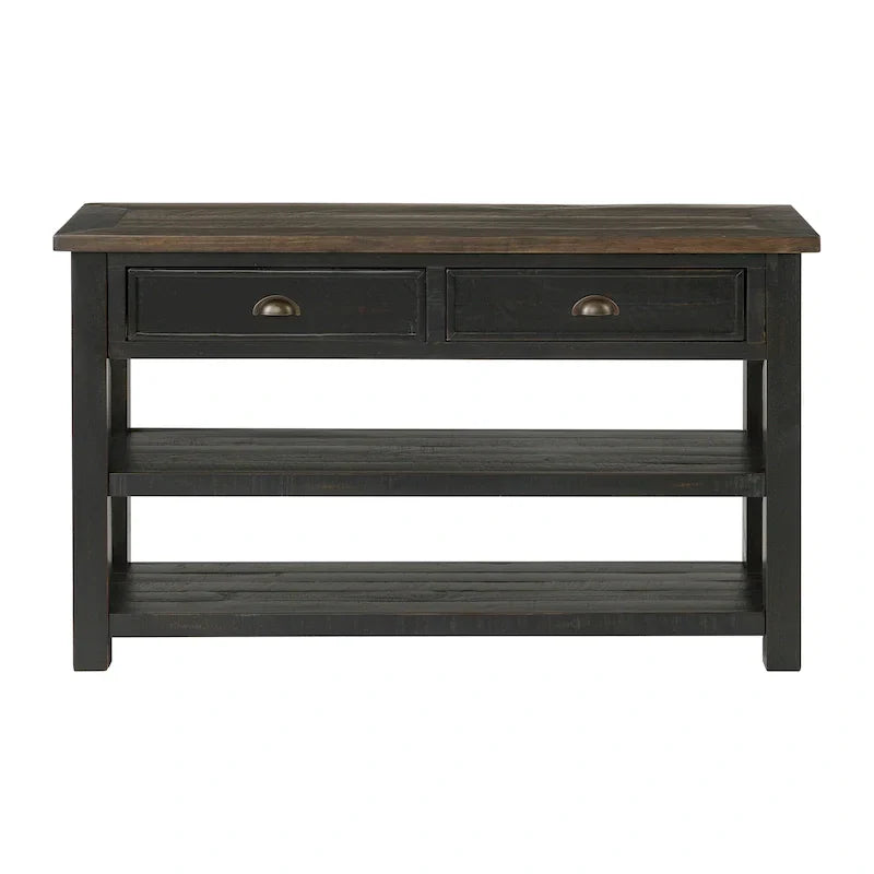 The Gray Barn Downington Table console de canapé à 2 tiroirs en bois massif