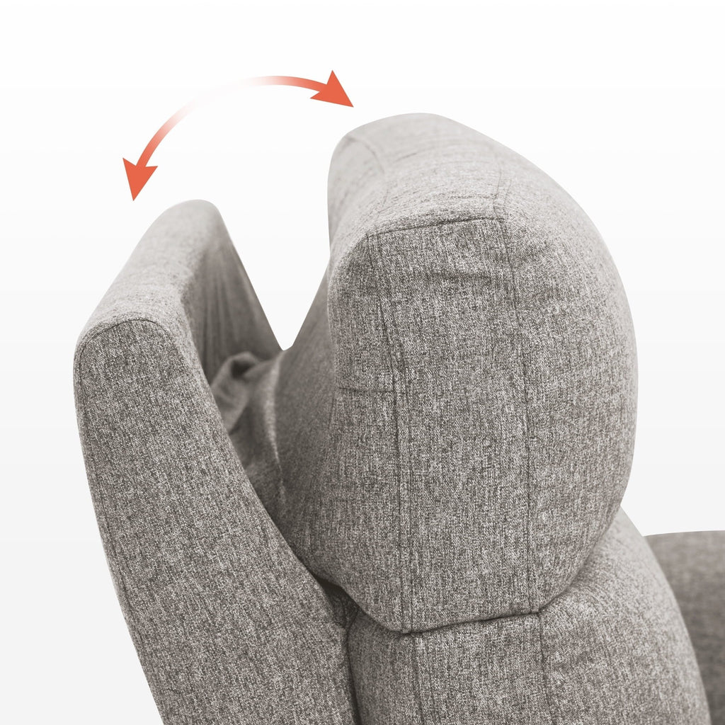 Canapé inclinable électrique MCombo 60,2 po avec massage et double chauffage, appuie-tête réglable, ports USB et Type C, tissu