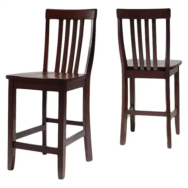 Ensemble de 2 tabourets de bar hauteur comptoir School House 24" en bois massif