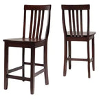 Ensemble de 2 tabourets de bar hauteur comptoir School House 24" en bois massif
