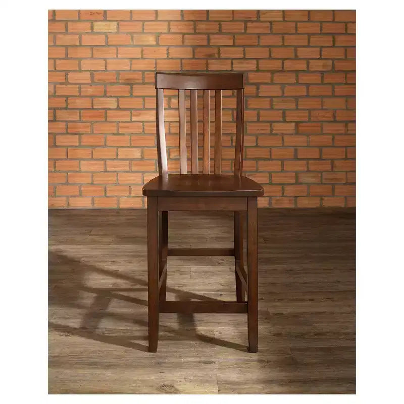 Ensemble de 2 tabourets de bar hauteur comptoir School House 24" en bois massif