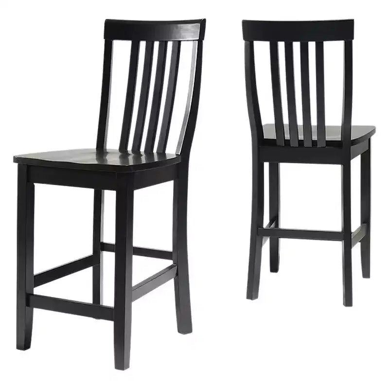 Ensemble de 2 tabourets de bar hauteur comptoir School House 24" en bois massif