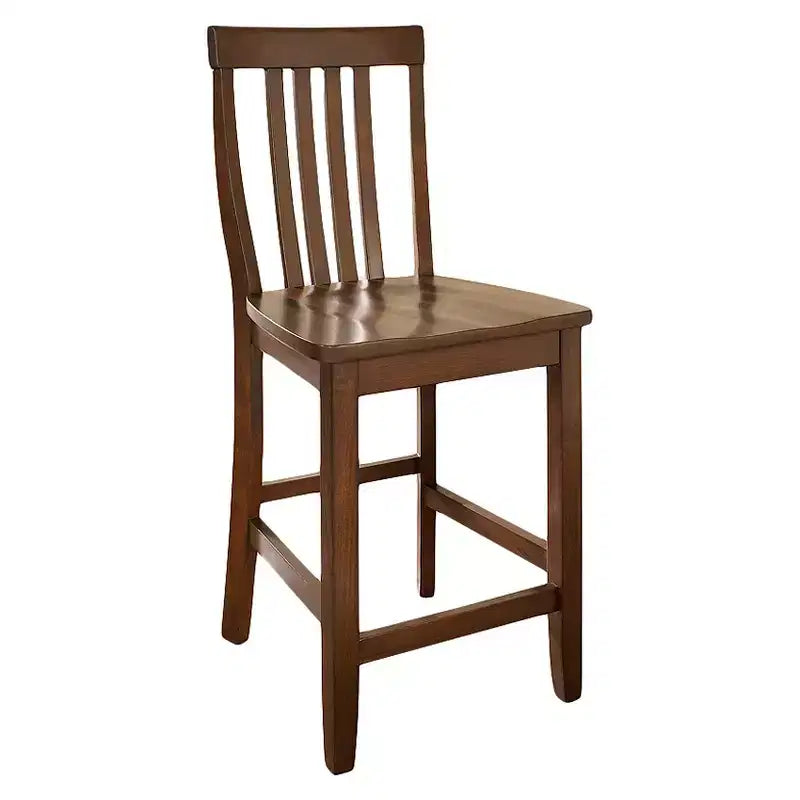 Ensemble de 2 tabourets de bar hauteur comptoir School House 24" en bois massif