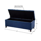 Banc de rangement capitonné