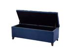 Banc de rangement capitonné