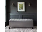 Banc de rangement capitonné