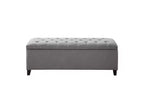 Banc de rangement capitonné