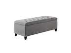 Banc de rangement capitonné