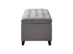 Banc de rangement capitonné