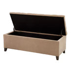 Banc de rangement capitonné