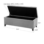 Banc de rangement capitonné