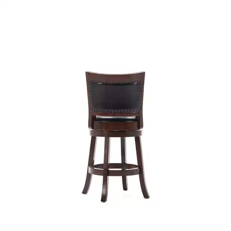 Tabouret de bar pivotant hauteur comptoir 24" avec revêtement en similicuir