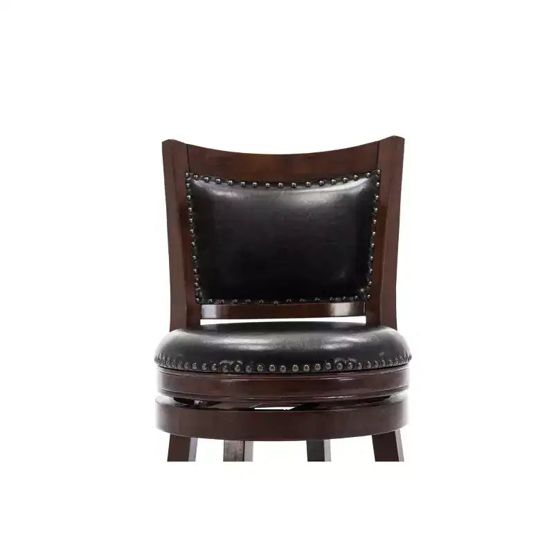 Tabouret de bar pivotant hauteur comptoir 24" avec revêtement en similicuir