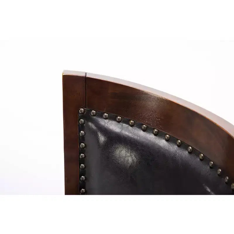 Tabouret de bar pivotant hauteur comptoir 24" avec revêtement en similicuir