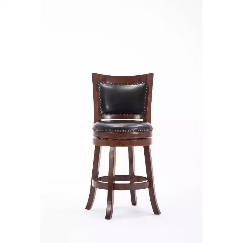 Tabouret de bar pivotant hauteur comptoir 24" avec revêtement en similicuir