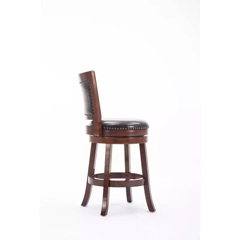 Tabouret de bar pivotant hauteur comptoir 24" avec revêtement en similicuir