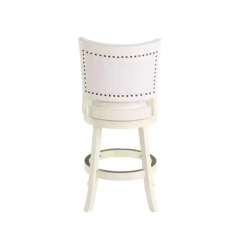 Tabouret de bar pivotant hauteur comptoir 24" avec revêtement en similicuir