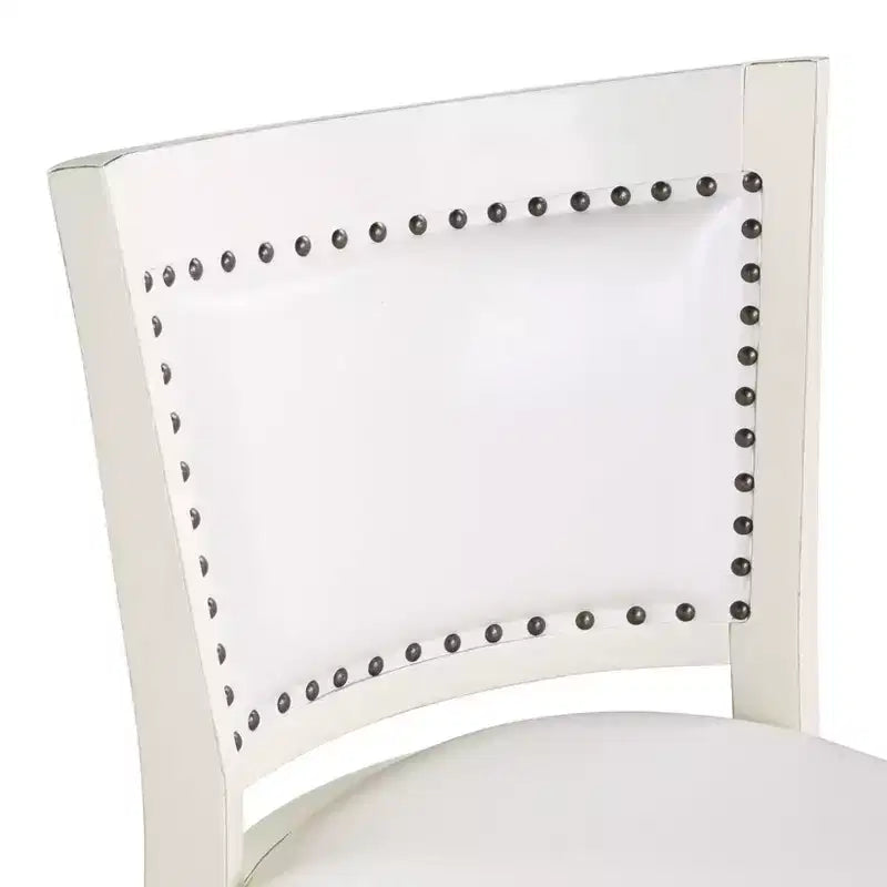 Tabouret de bar pivotant hauteur comptoir 24" avec revêtement en similicuir