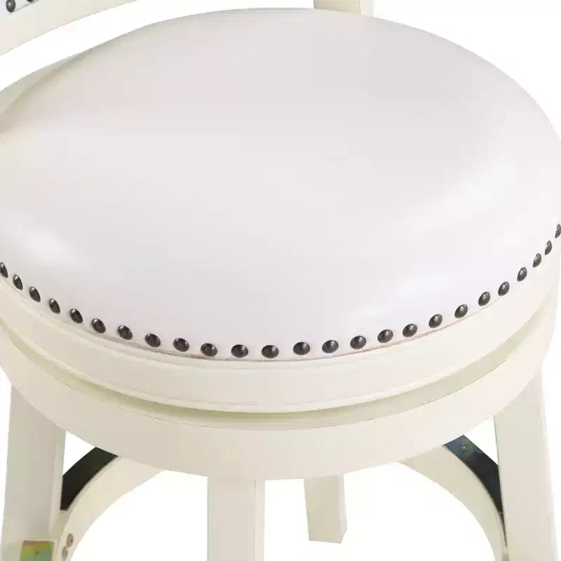 Tabouret de bar pivotant hauteur comptoir 24" avec revêtement en similicuir