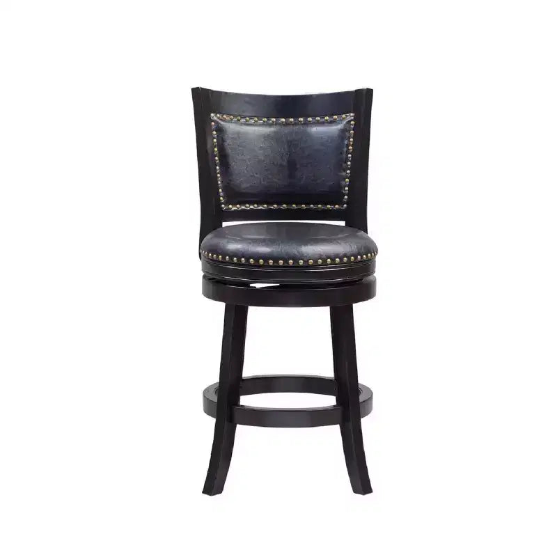 Tabouret de bar pivotant hauteur comptoir 24" avec revêtement en similicuir