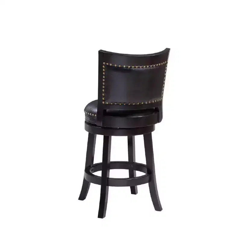 Tabouret de bar pivotant hauteur comptoir 24" avec revêtement en similicuir