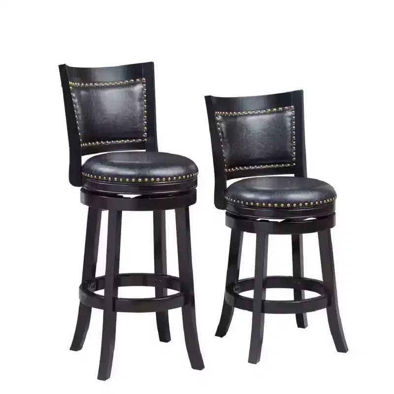 Tabouret de bar pivotant hauteur comptoir 24" avec revêtement en similicuir
