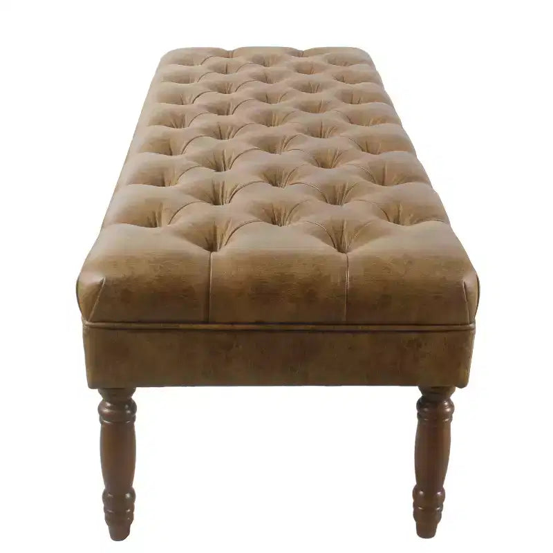 Banc rembourré capitonné classique