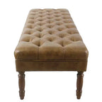 Banc rembourré capitonné classique