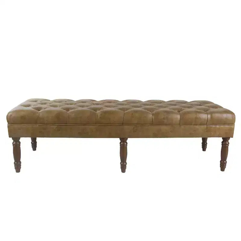 Banc rembourré capitonné classique