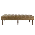 Banc rembourré capitonné classique