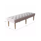 Banc rembourré capitonné classique