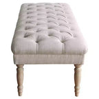 Banc rembourré capitonné classique