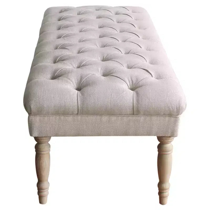 Banc rembourré capitonné classique