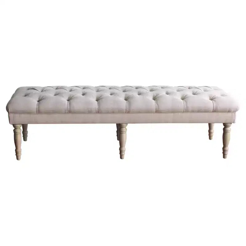 Banc rembourré capitonné classique