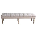 Banc rembourré capitonné classique