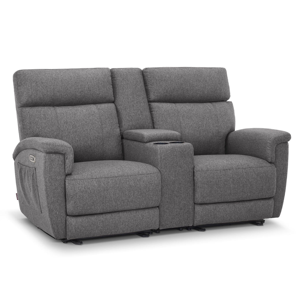 Canapé inclinable électrique MCombo 60,2 po avec massage et double chauffage, appuie-tête réglable, ports USB et Type C, tissu