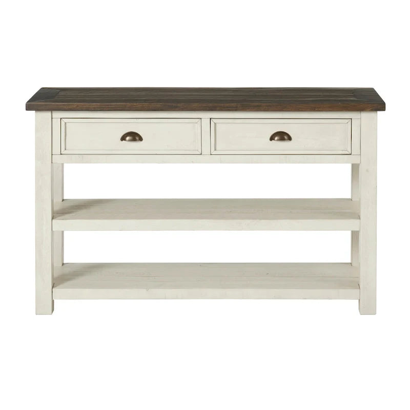 The Gray Barn Downington Table console de canapé à 2 tiroirs en bois massif