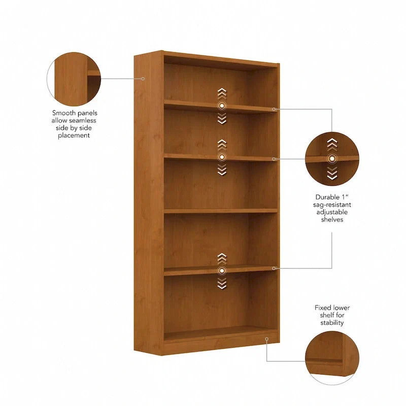 Bibliothèque haute à 5 étagères Universal de Bush Furniture
