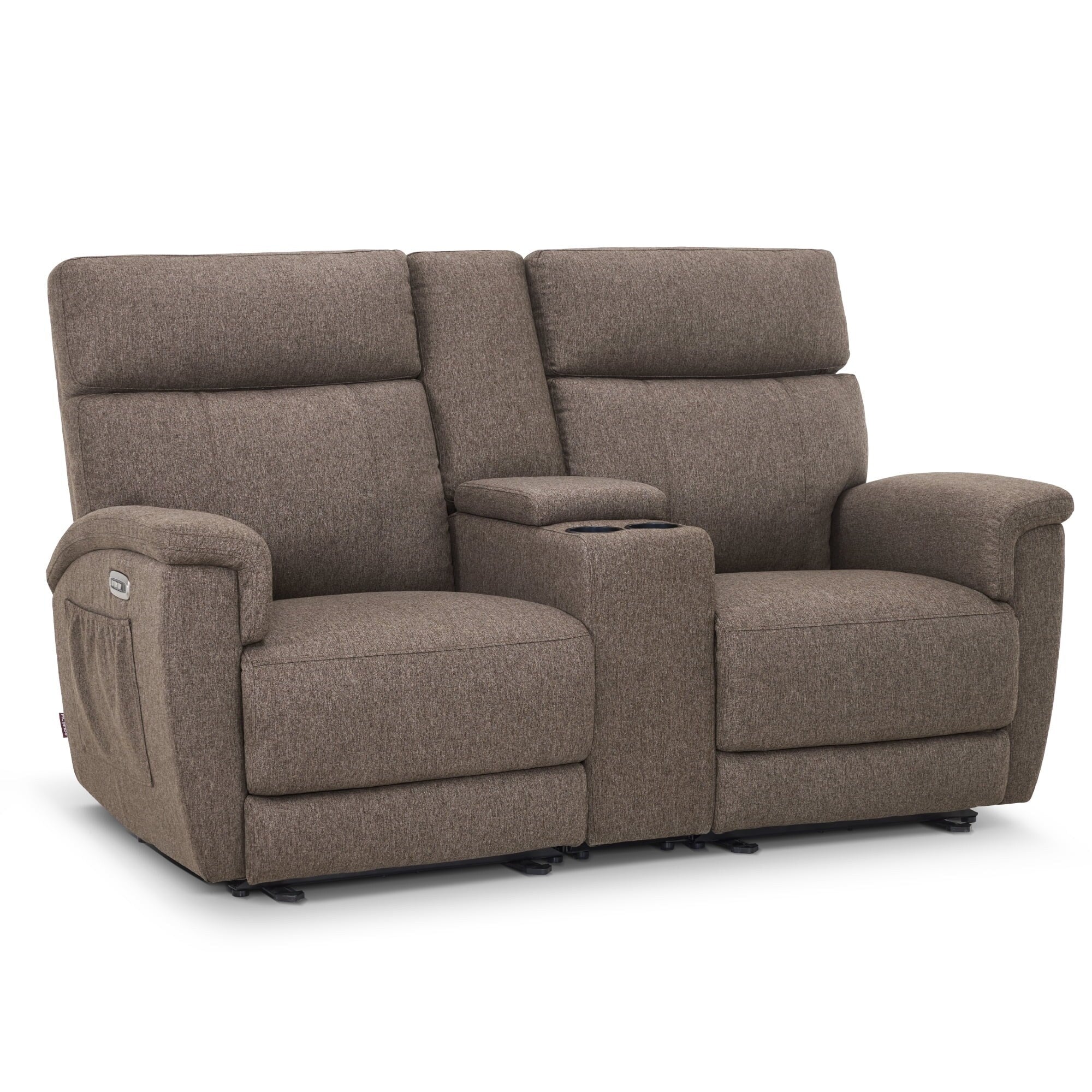 Canapé inclinable électrique MCombo 60,2 po avec massage et double chauffage, appuie-tête réglable, ports USB et Type C, tissu