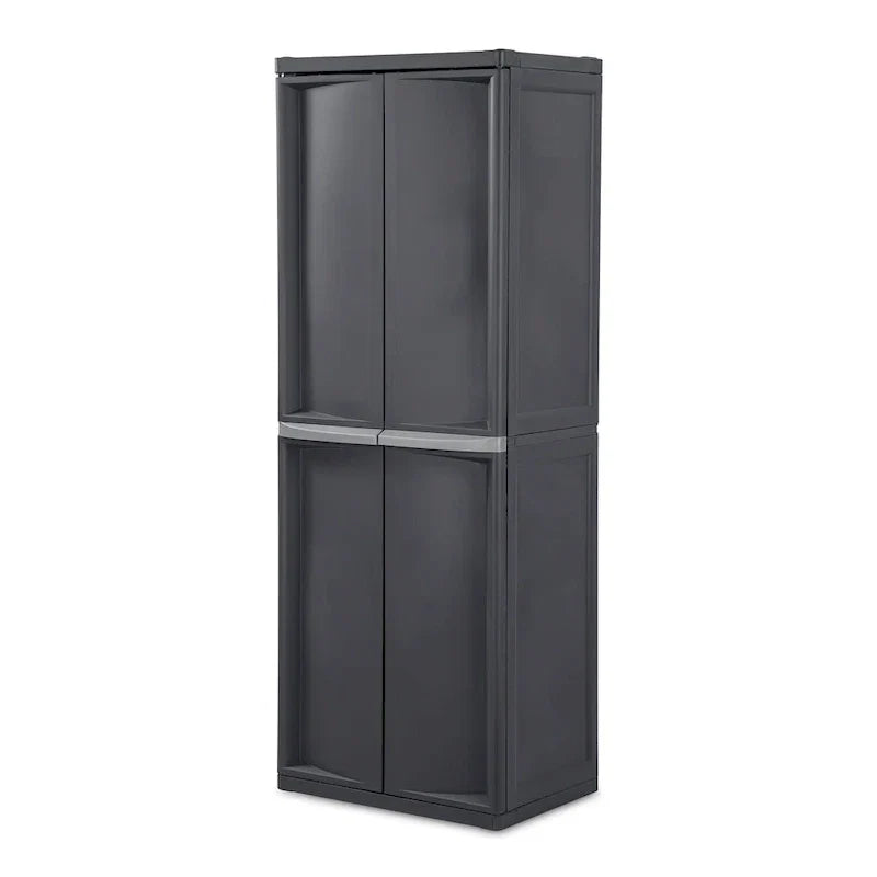 Sterilite Lot de 2 Organiseurs de Rangement à 4 Étagères Réglables pour Garage, Gris - Lot de 2